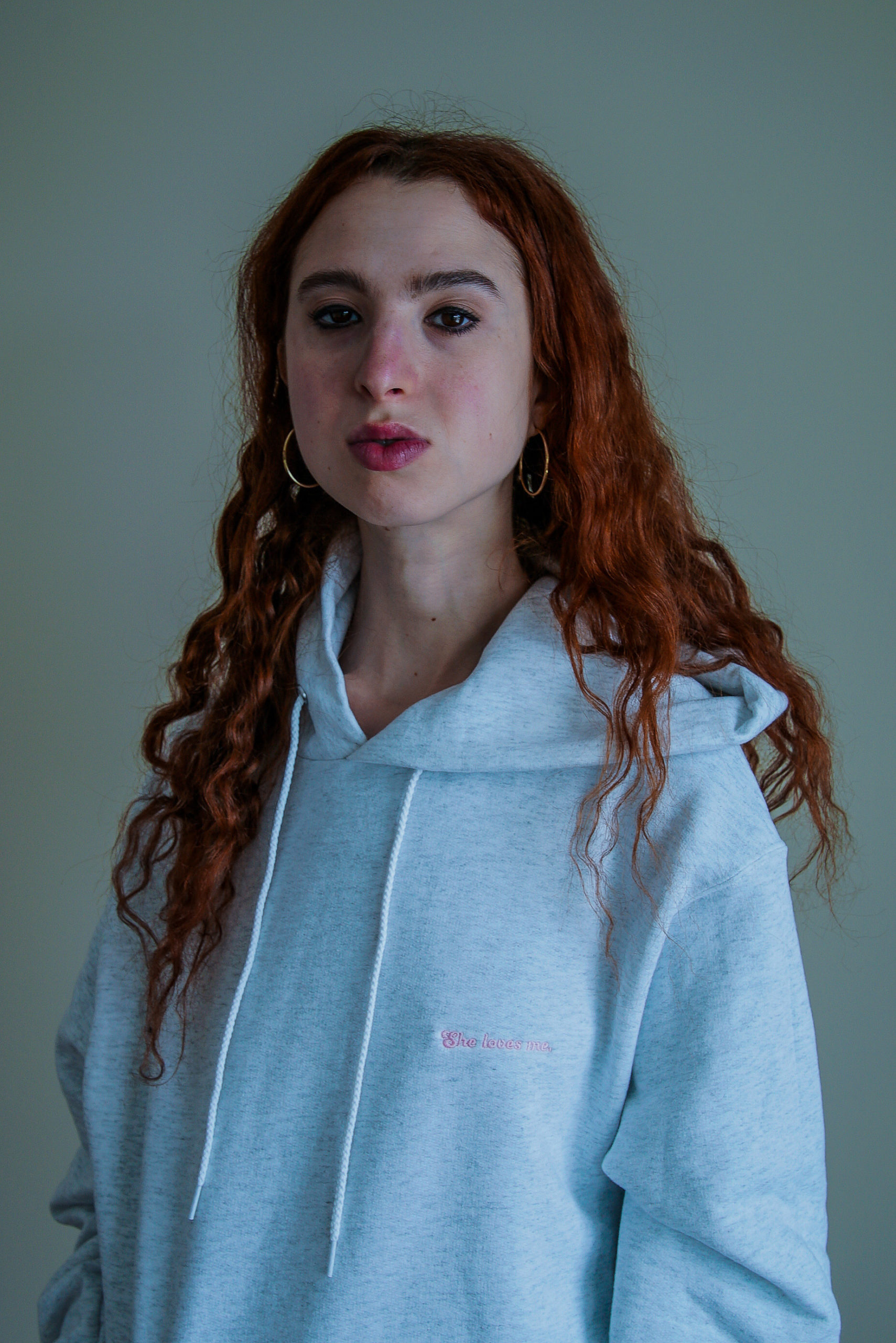 Becca Willow Moss - She loves me. Champion Hoodies